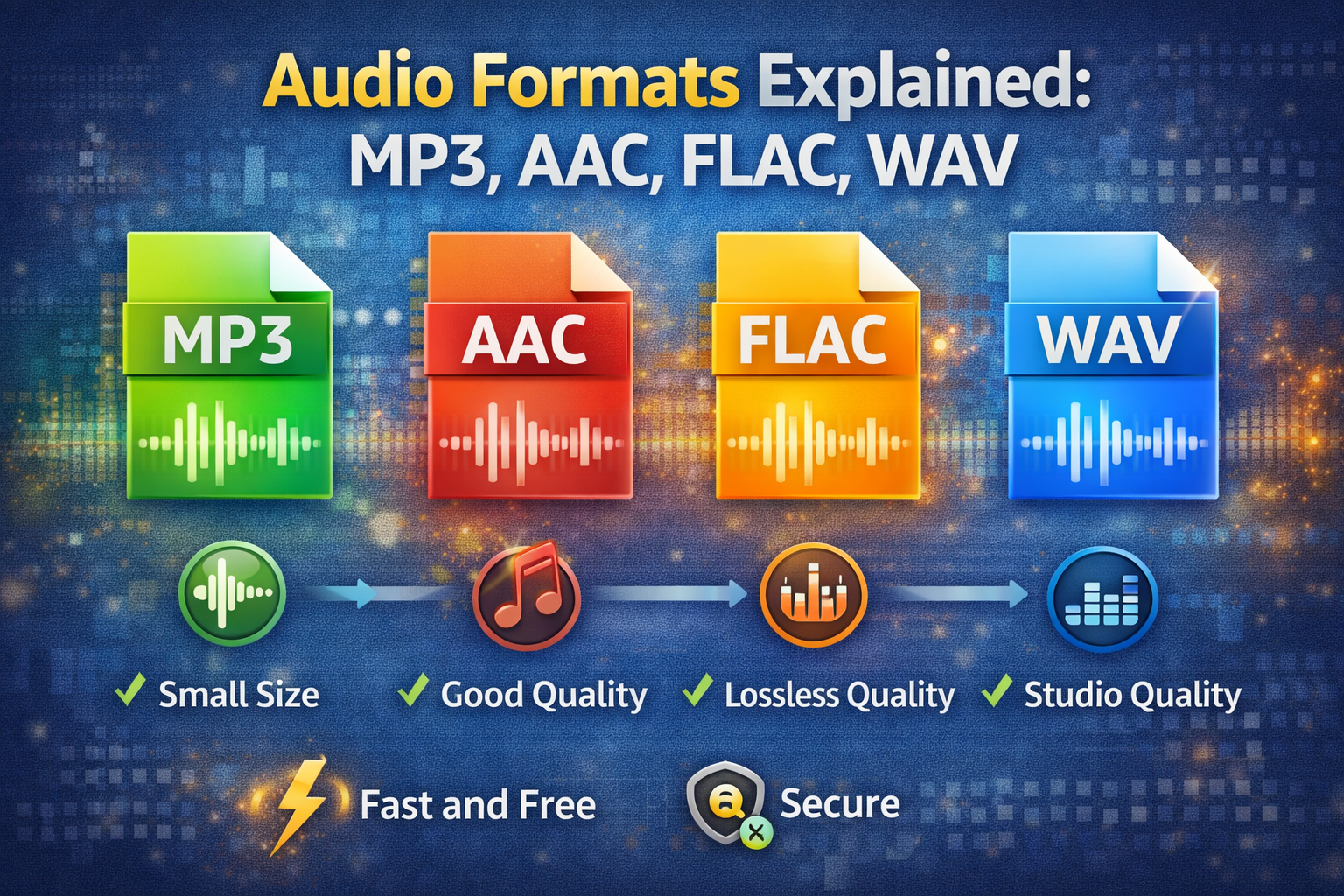 Audio formats explained MP3 AAC FLAC