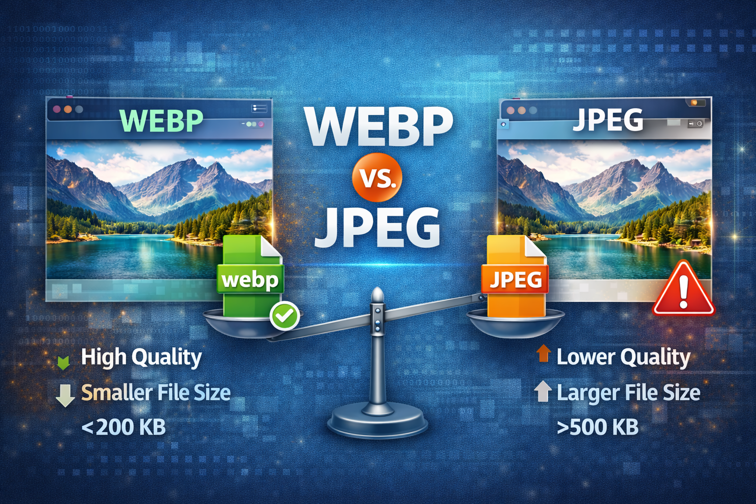 WebP vs JPEG comparison guide